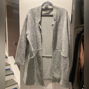 Zara Collection Cardigan Sweater Women's Gray Marled with Pockets